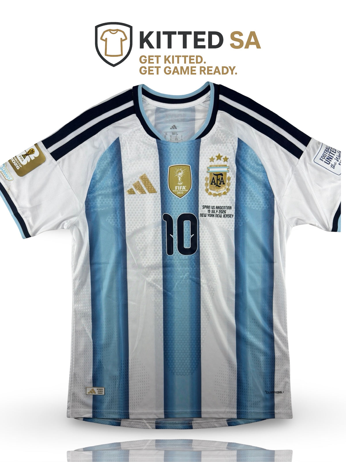 Argentina 2026 Messi Legacy World Cup Final Home Player Edition Kit