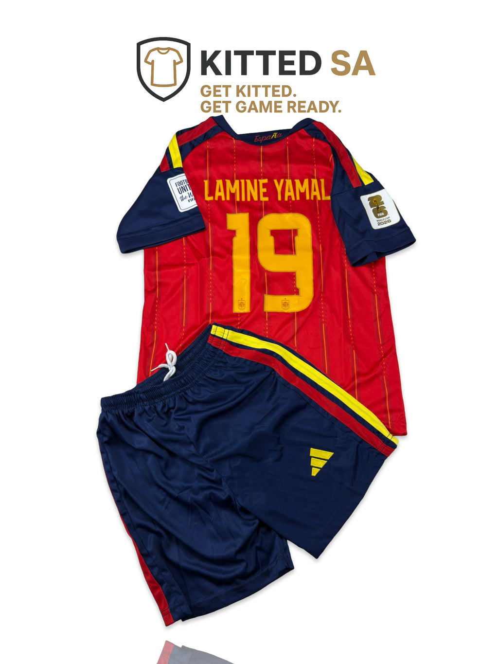 Spain 2026 Yamal World Cup Final Home Kids Kit with Shorts
