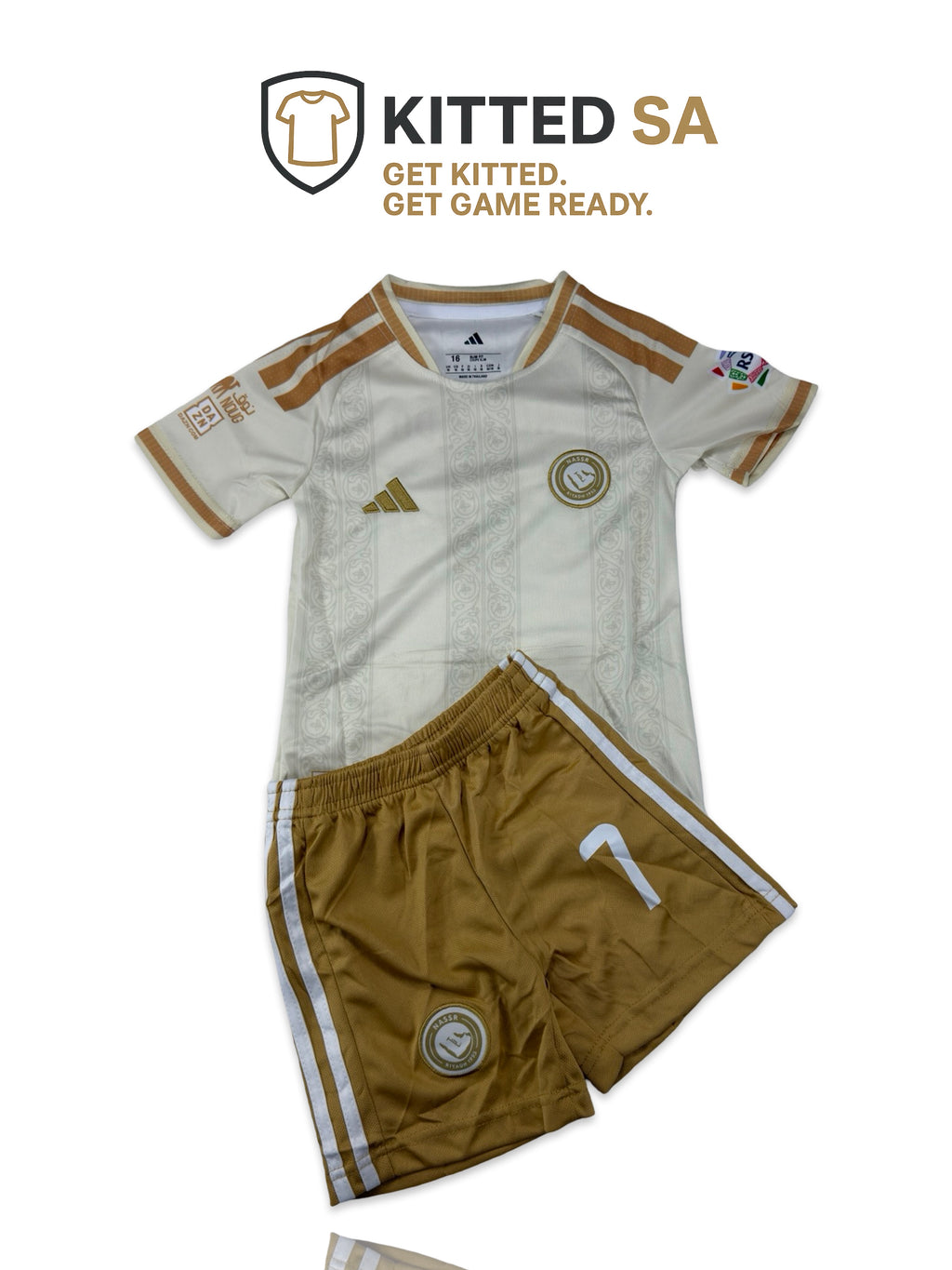 Al Nassr Limited Edition White Ronaldo Kids Kit with Shorts