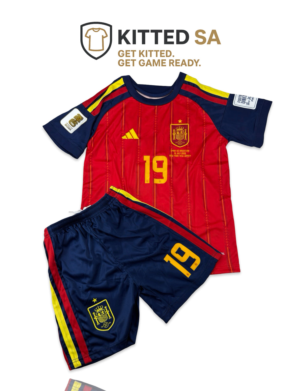 Spain 2026 Yamal World Cup Final Home Kids Kit with Shorts