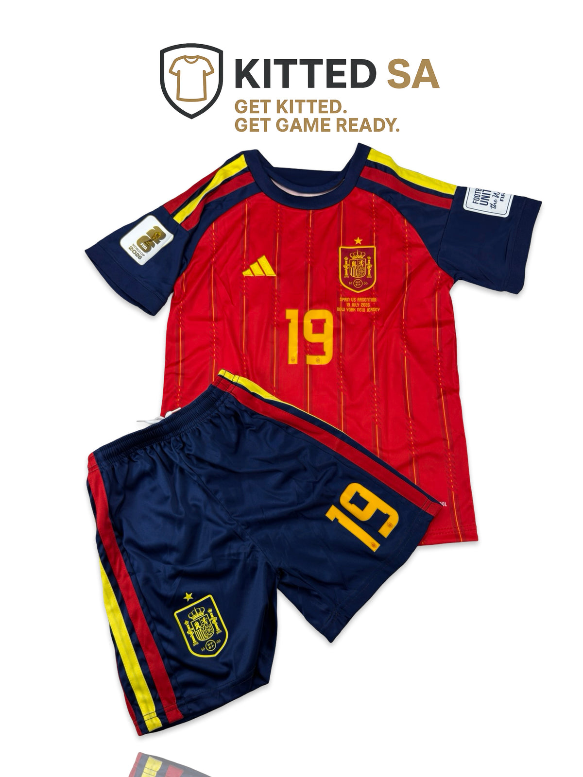 Spain 2026 Yamal World Cup Final Home Kids Kit with Shorts