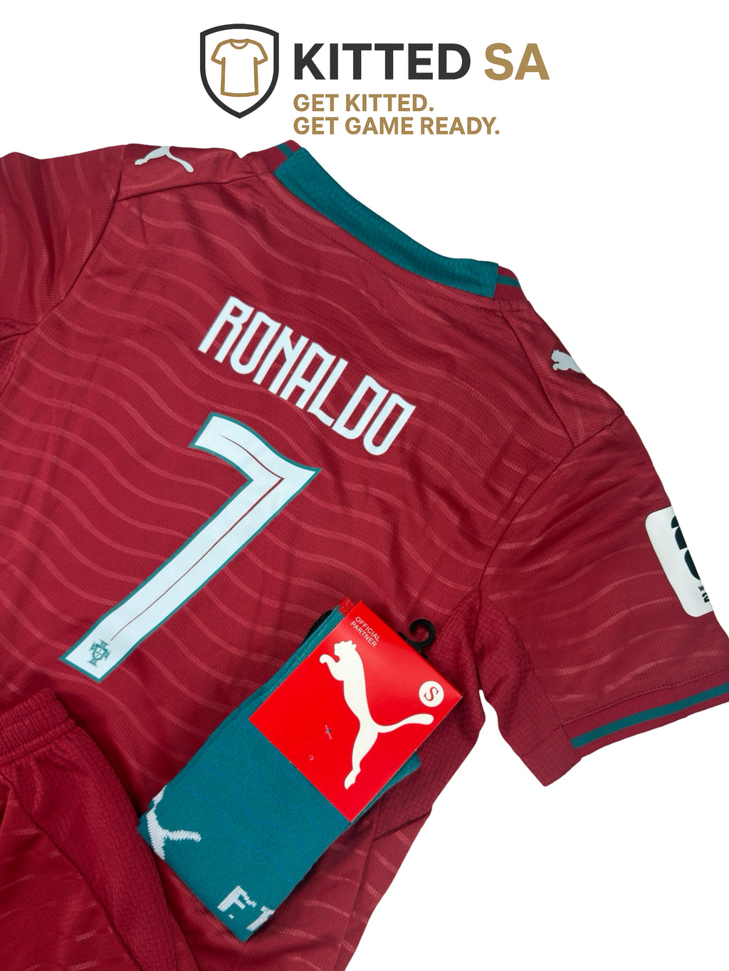 Portugal 2026 Ronaldo World Cup Kids Kit with Shorts & Socks