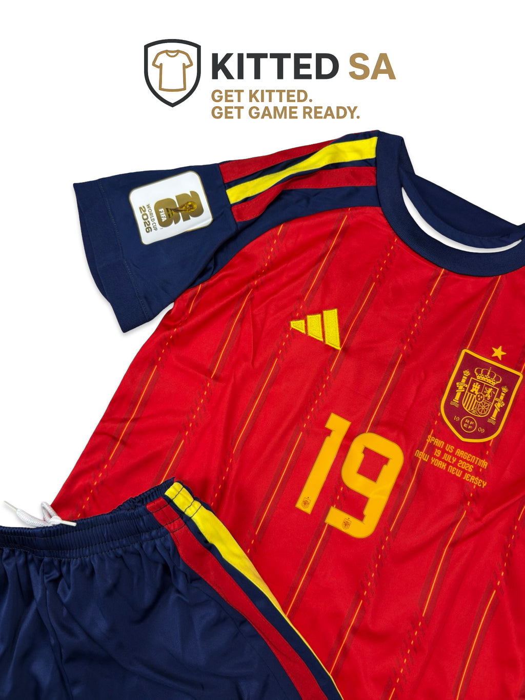 Spain 2026 Yamal World Cup Final Home Kids Kit with Shorts
