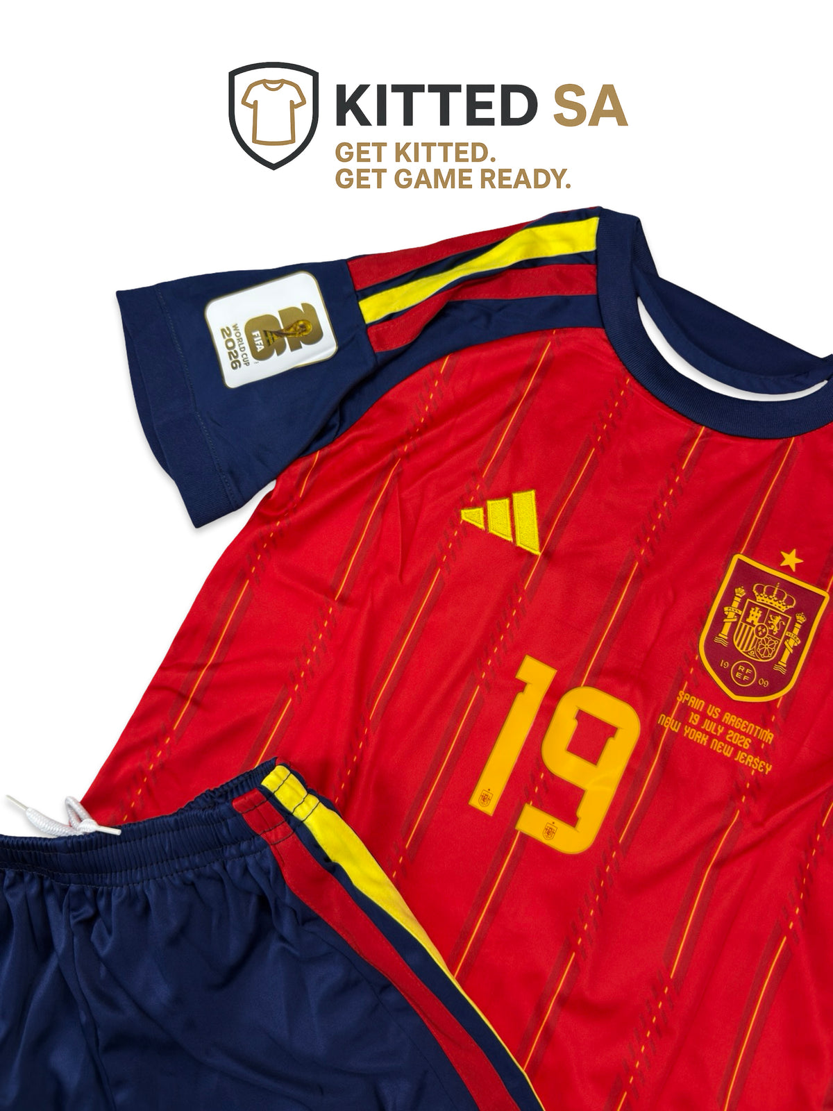 Spain 2026 Yamal World Cup Final Home Kids Kit with Shorts