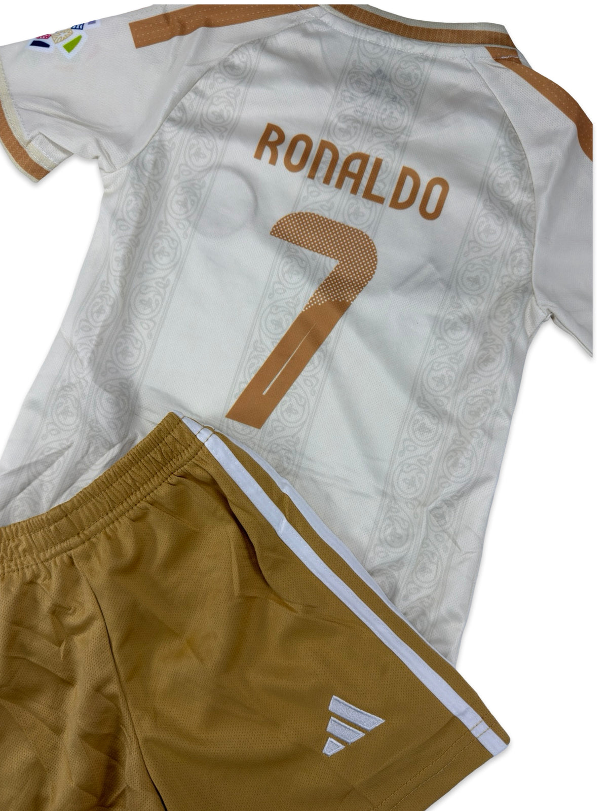 Al Nassr Limited Edition White Ronaldo Kids Kit with Shorts