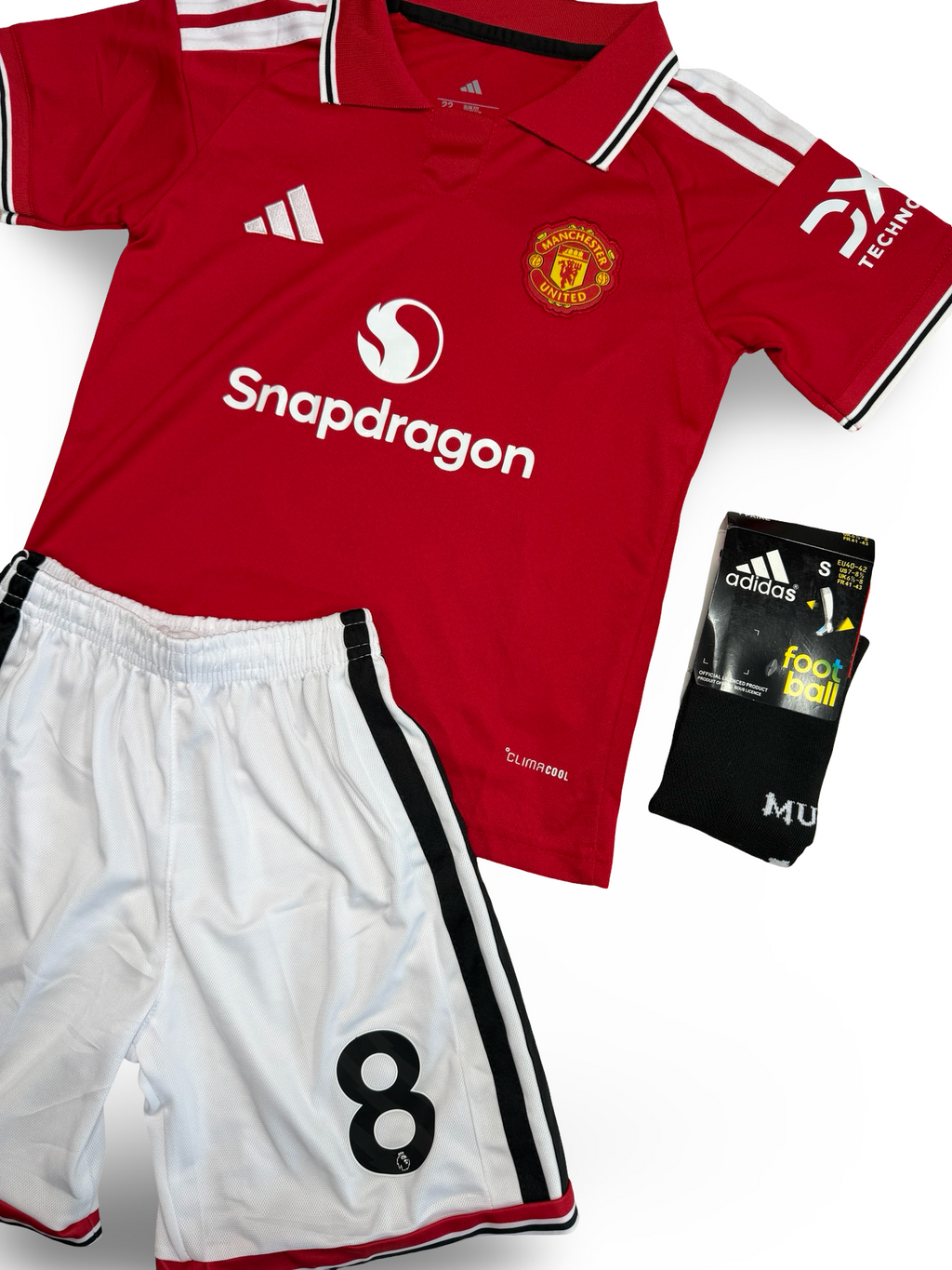 Manchester United 2026/27 Bruno Fernandes Home Kids Kit with Shorts and Socks