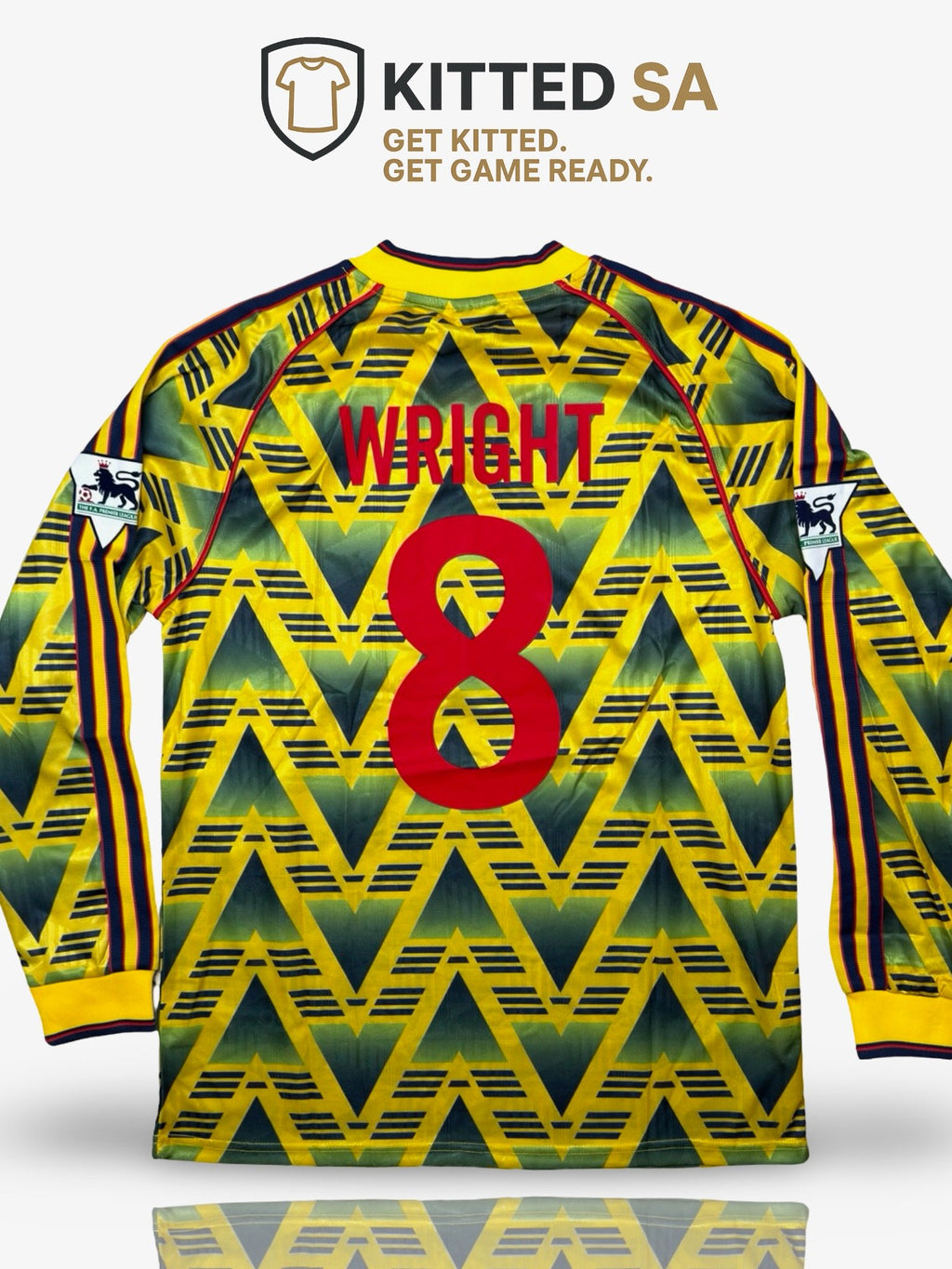 Arsenal 91/93 Ian Wright Bruised Banana Away Long Sleeve