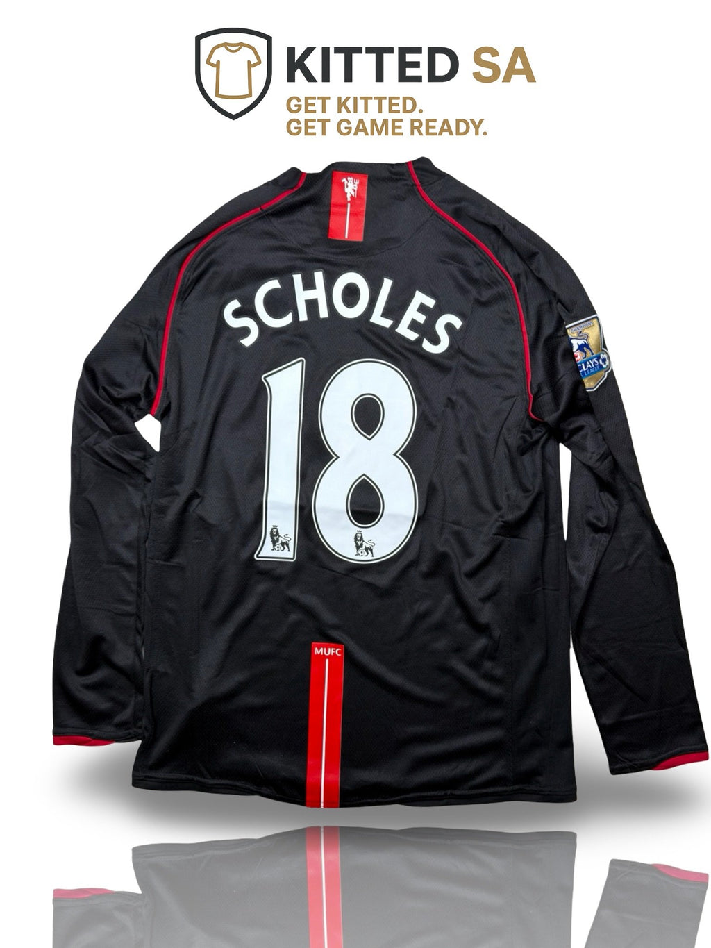 Manchester United 07/08 Scholes Black Long Sleeve