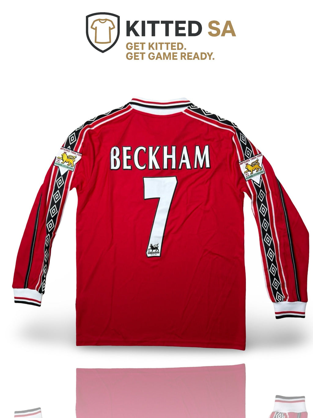 Manchester United 98/99 Premier league Beckham Long Sleeve Home Kit