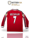 Manchester United 98/99 Premier league Beckham Long Sleeve Home Kit