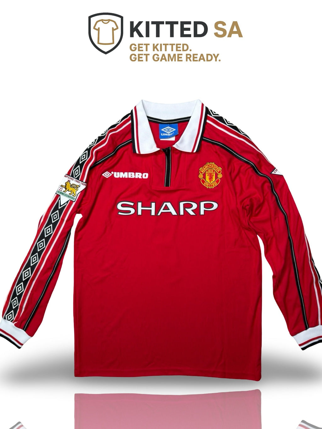 Manchester United 98/99 Premier league Beckham Long Sleeve Home Kit