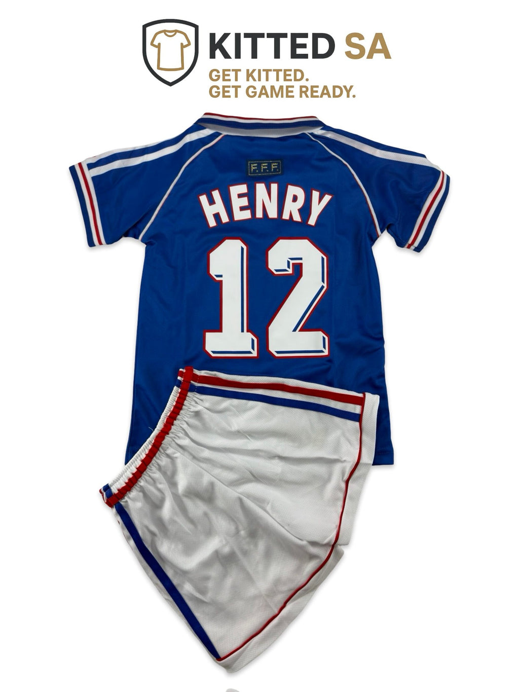 France 1998 Henry World Cup Home Kids Kit with Shorts and Socks