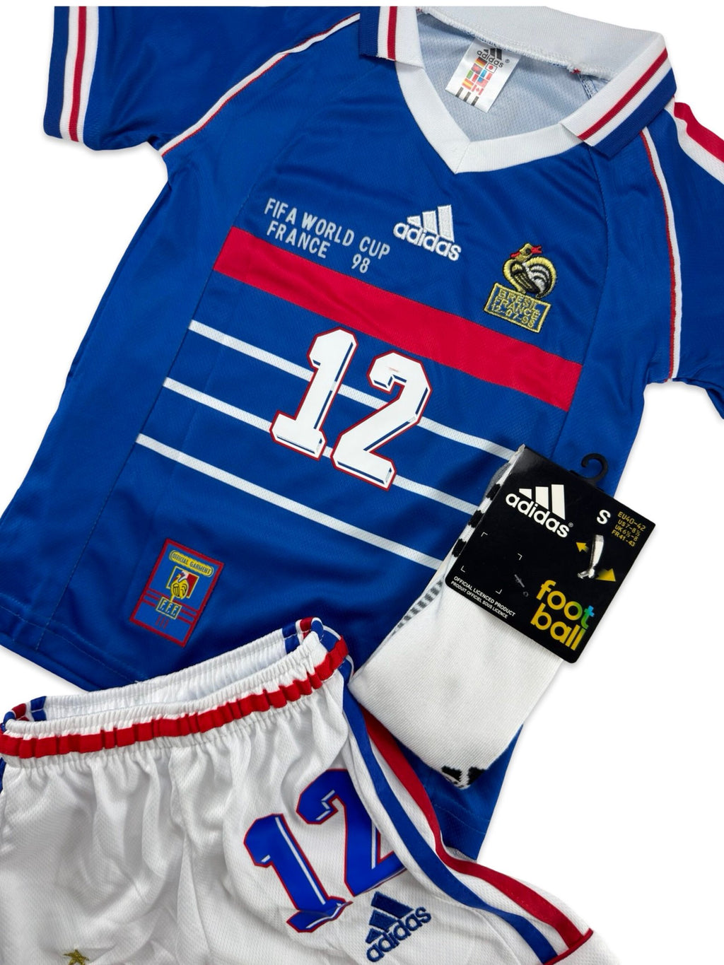 France 1998 Henry World Cup Home Kids Kit with Shorts and Socks