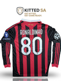 AC Milan 2009/10 Ronaldinho Long Sleeve Home Kit