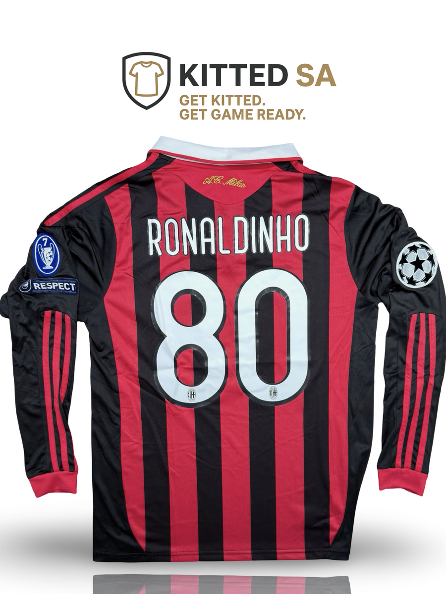 AC Milan 2009/10 Ronaldinho Long Sleeve Home Kit