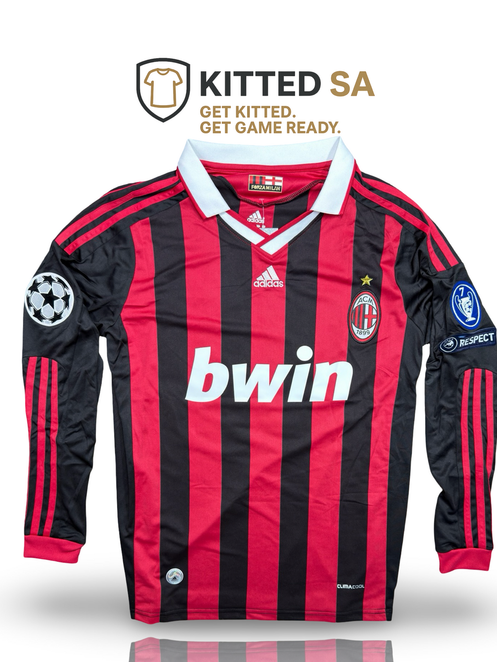 AC Milan 2009/10 Ronaldinho Long Sleeve Home Kit
