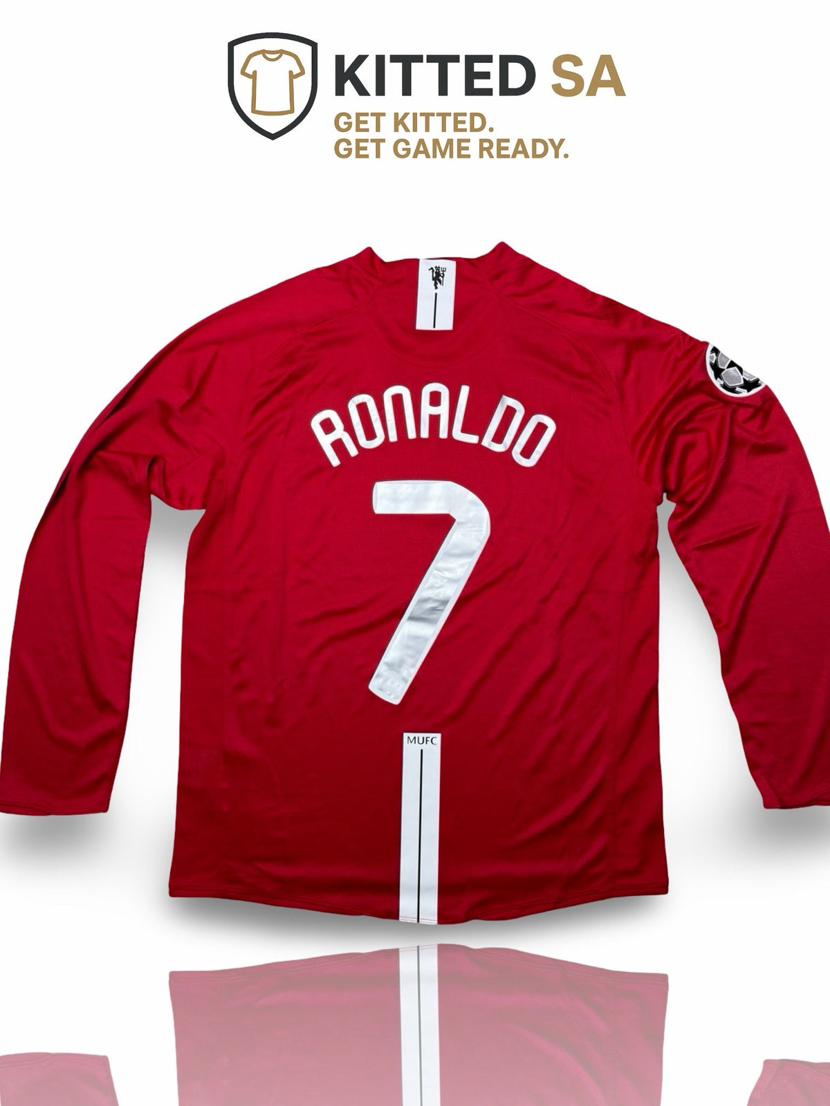 Manchester United 07/08 Ronaldo Champions League Final Long Sleeve Kit