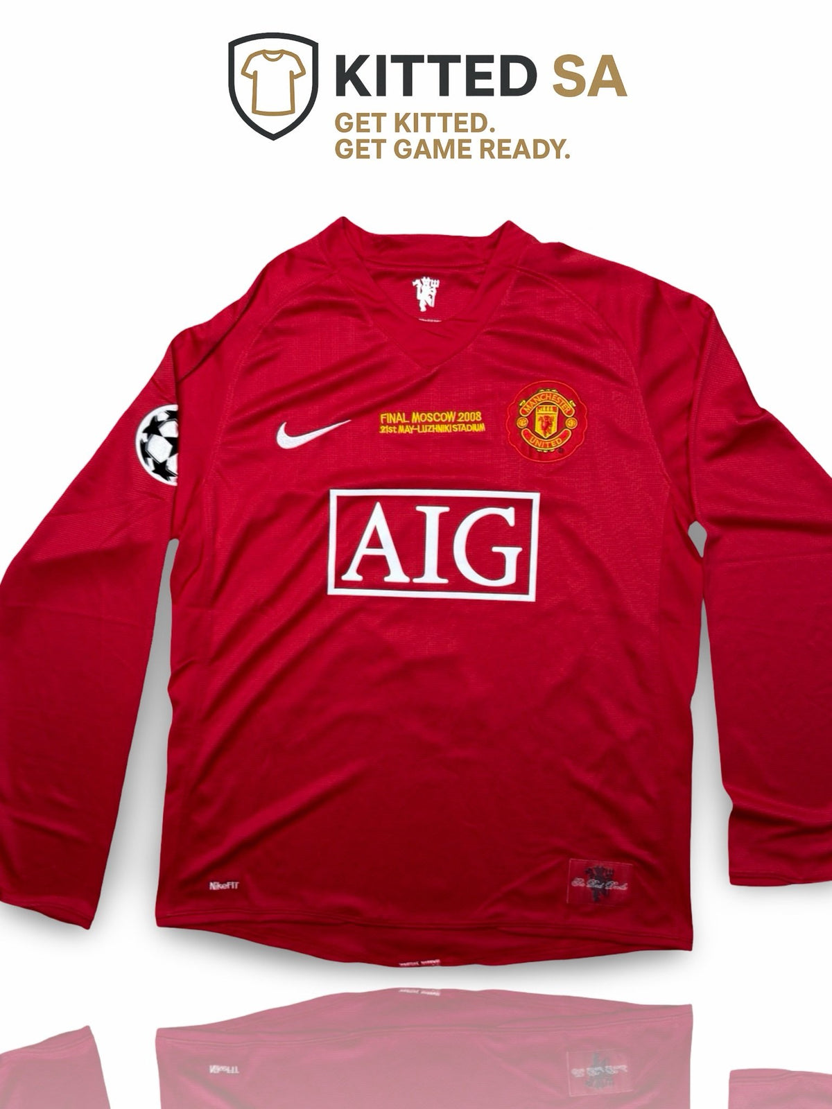 Manchester United 07/08 Ronaldo Champions League Final Long Sleeve Kit