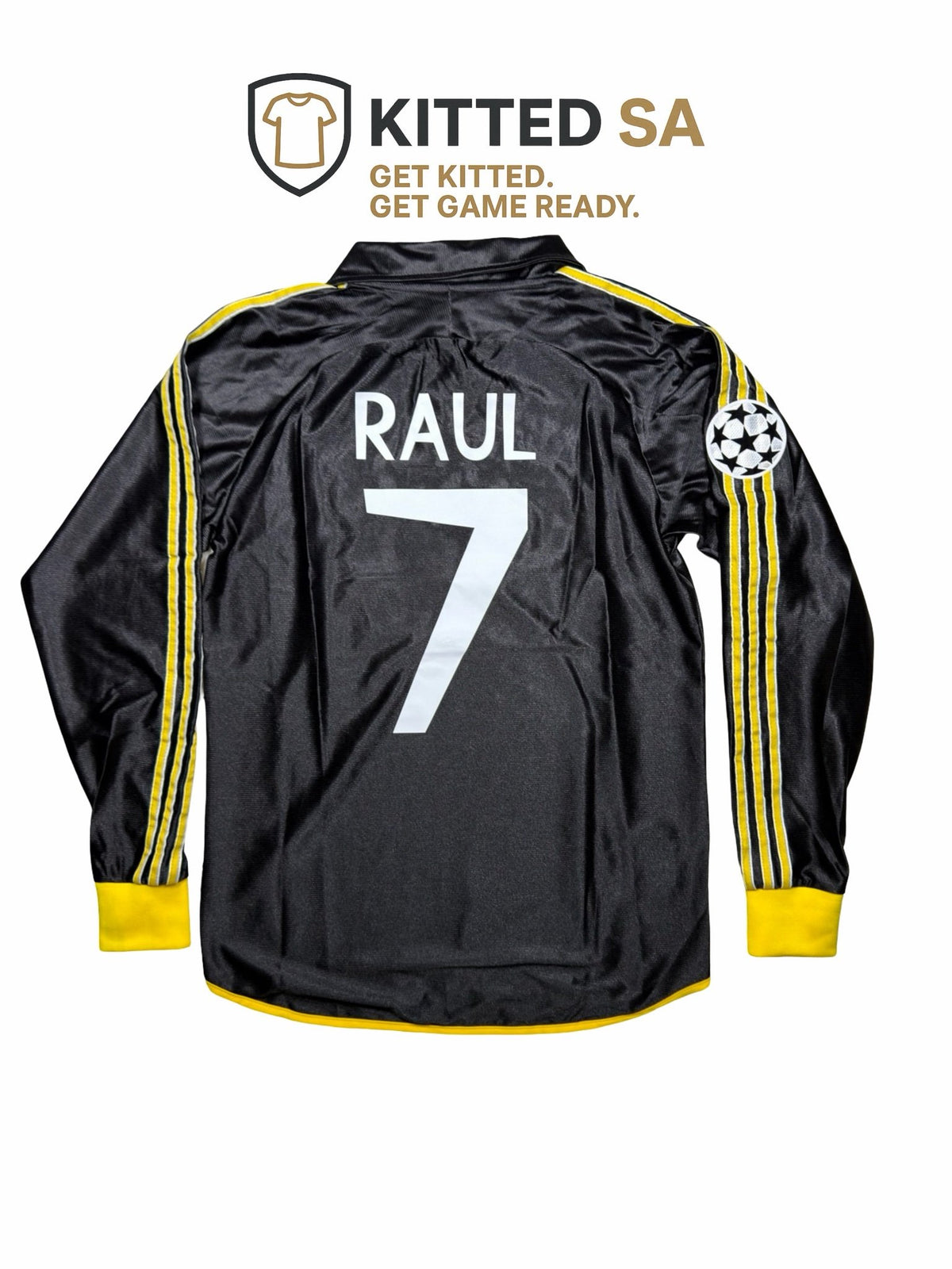Real Madrid 99/00 Raúl Black Long Sleeve Away Kit
