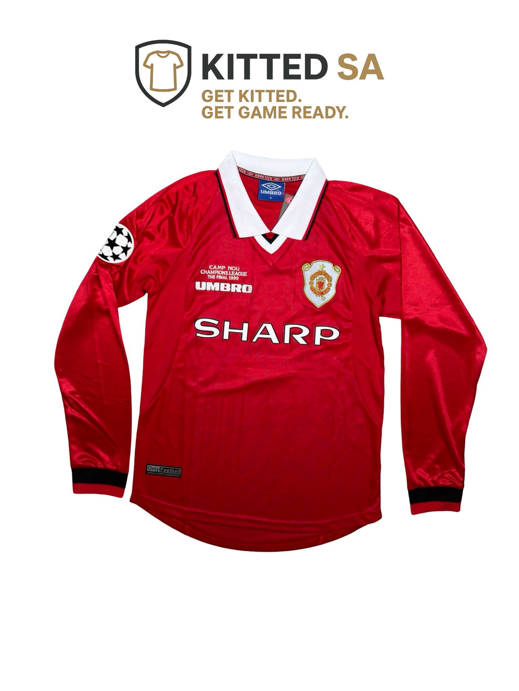 Manchester United 98/99 Beckham Champions League Final Long Sleeve Kit
