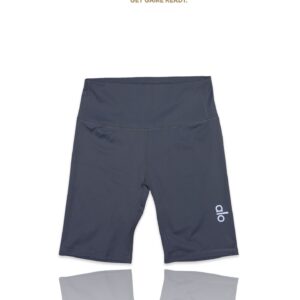 Alo High-Waist Biker Shorts – Slate Grey