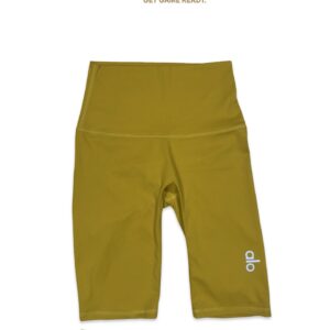 Alo High-Waist Biker Shorts – Mustard Gold