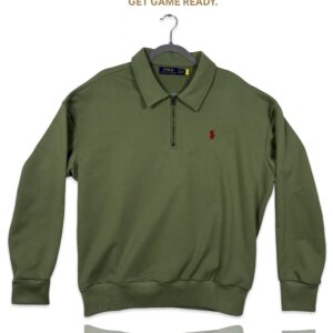 Ralph Lauren Classic 3/4 Zip- Light Green