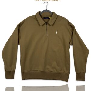 Ralph Lauren Classic 3/4 Zip- Brown