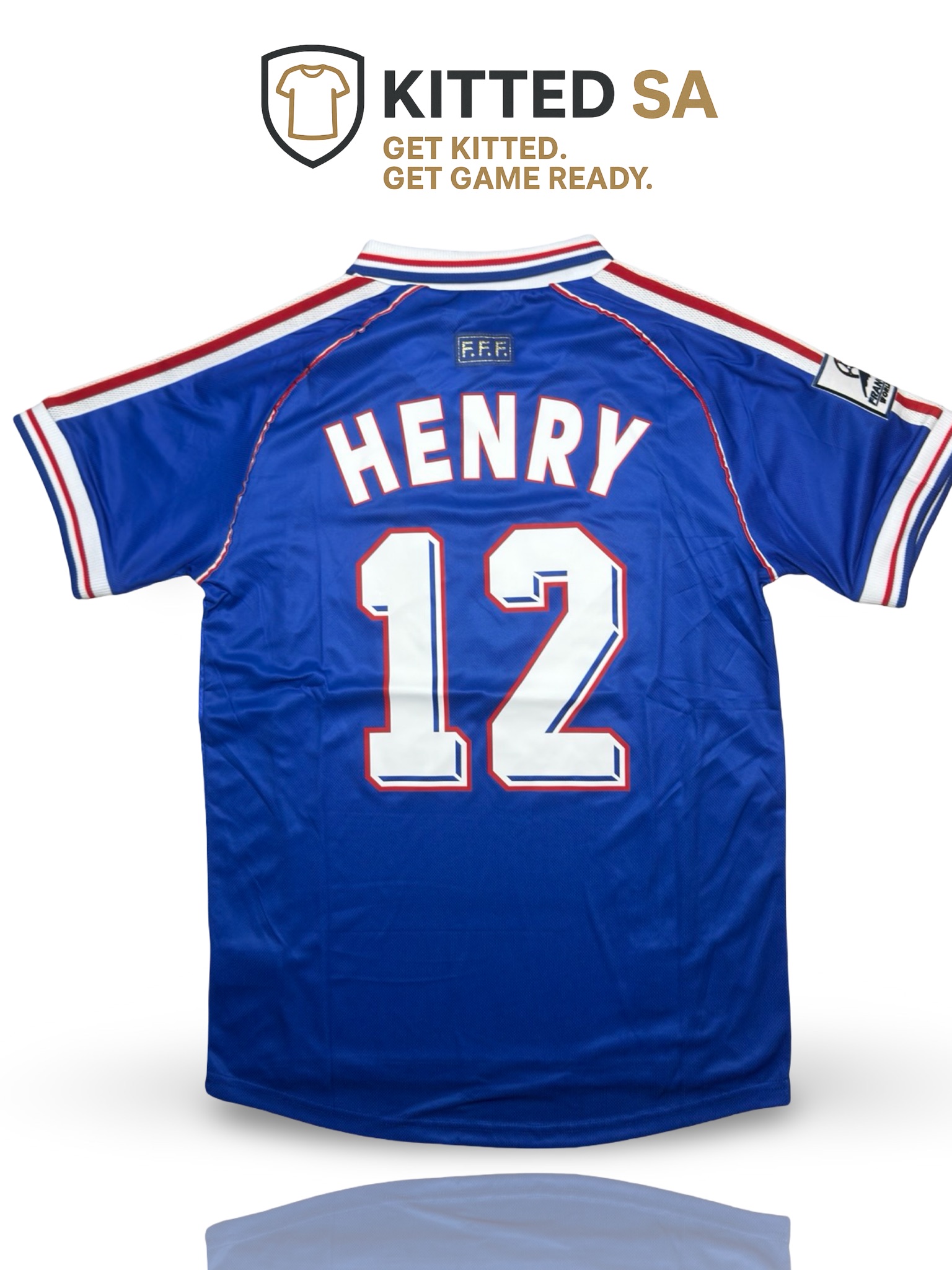 KITTED SA STOCK_France world cup France 1998 Henry World Cup Final Kit