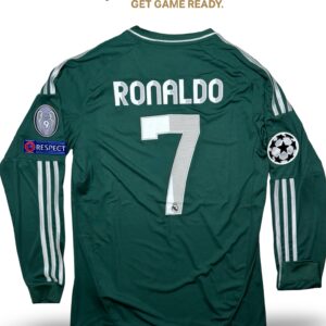 Real Madrid 12/13 Ronaldo Green Long Sleeve Away Kit