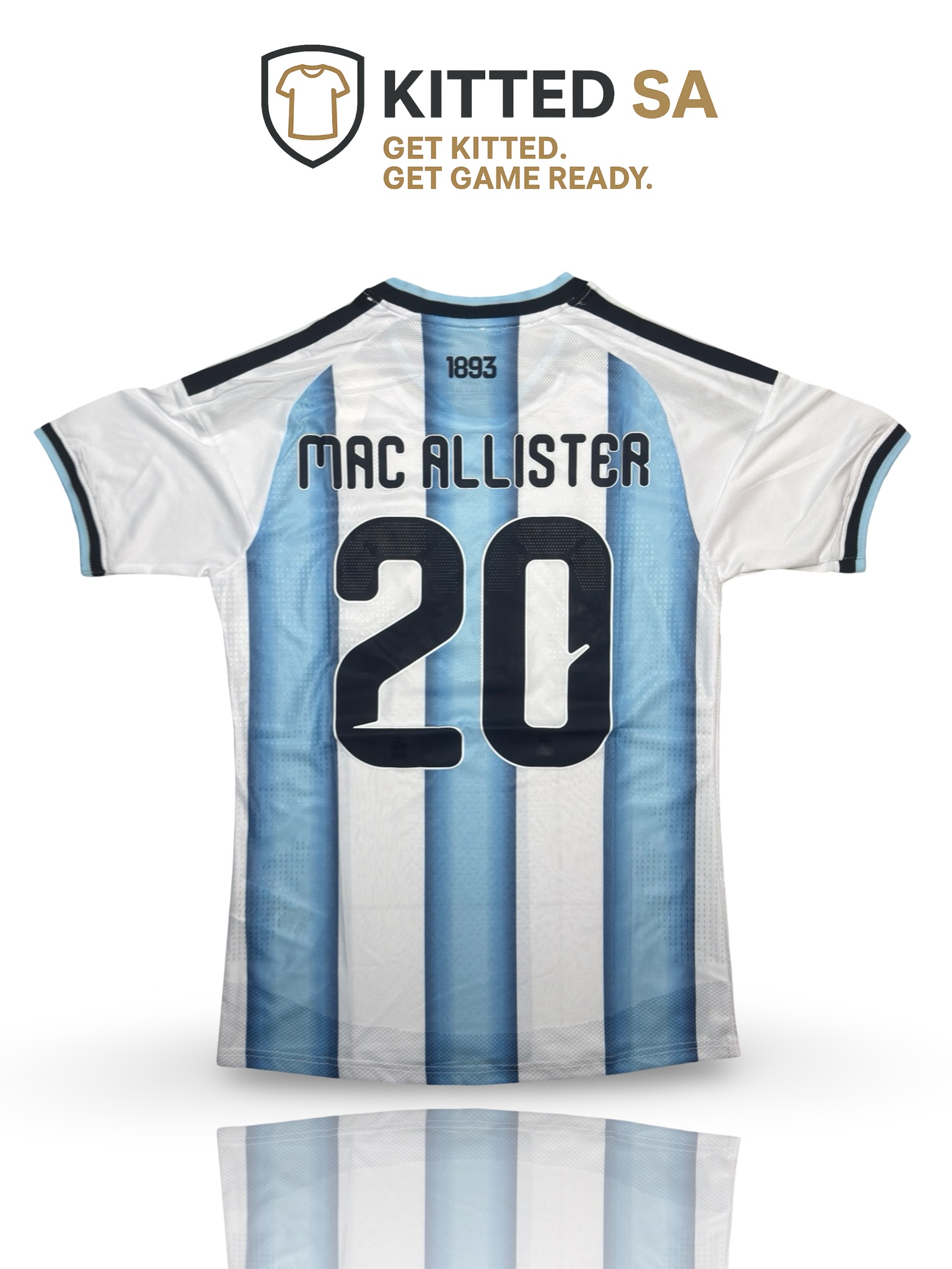 KITTED SA Argentina 2026 Mac Allister Home Player Edition Kit Argentina 2026 Mac Allister Home Player Edition Kit