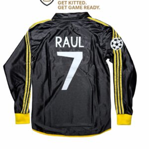 Real Madrid 99/00 Raúl Black Long Sleeve Away Kit