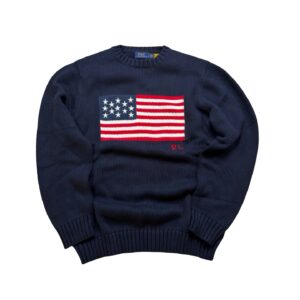 Polo Ralph Lauren American Flag Knit Sweater – Navy