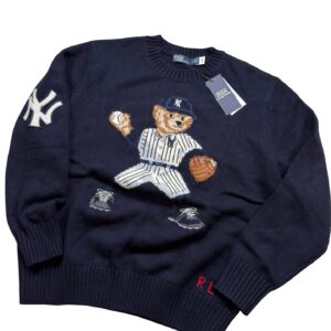 Polo Ralph Lauren Yankees Polo Bear Knit Sweater – Navy (Women's)