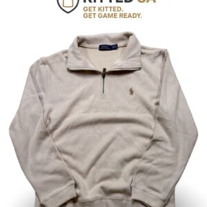 Polo Ralph Lauren Cotton 3/4 Zip Sweater – Beige