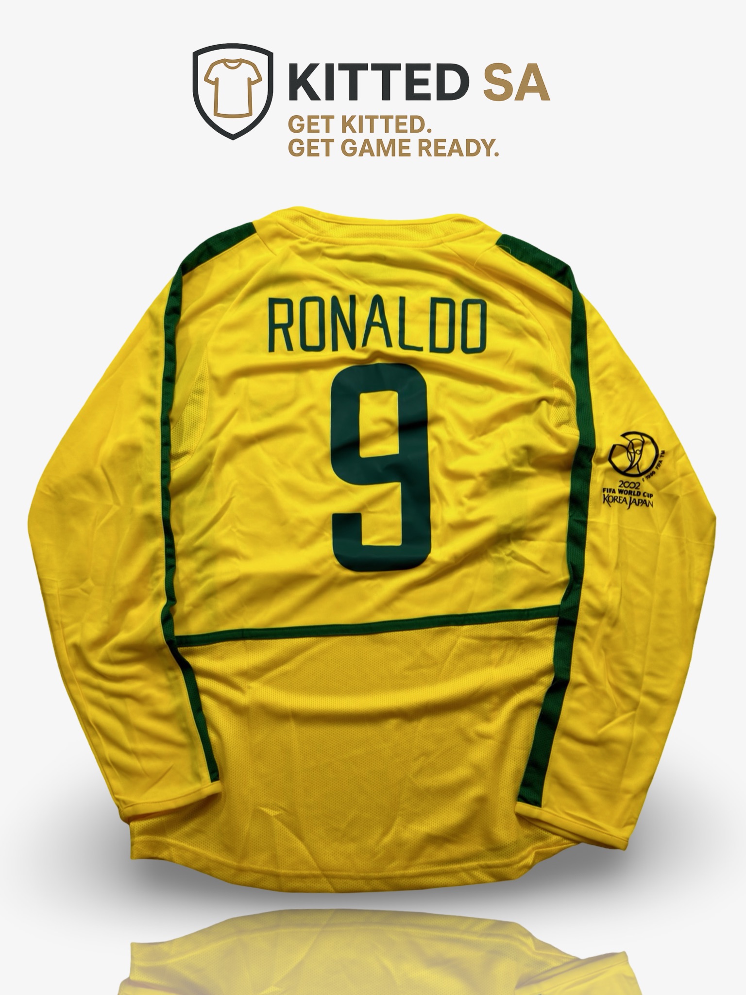 KITTED SA *Brazil 2002 Ronaldo Home Long Sleeve Kit