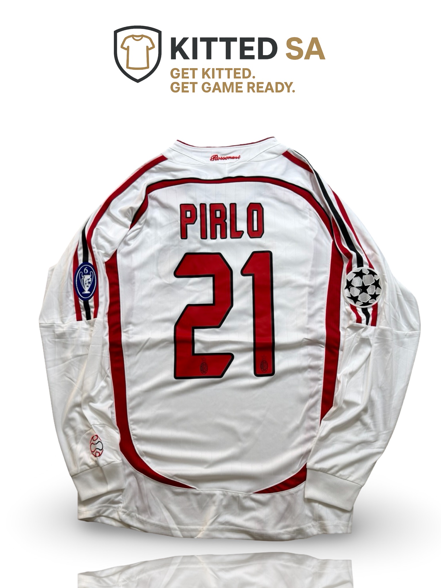 KITTED SA *AC Milan 2007 Pirlo Final Long Sleeve Kit*