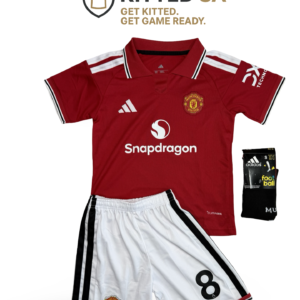 Manchester United 2026/27 Bruno Fernandes Home Kids Kit with Shorts and Socks