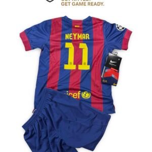 Barcelona 2015 Neymar Final Home Kids Kit with Shorts and Socks
