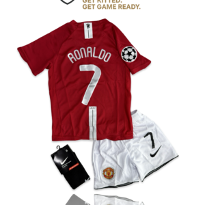 Manchester United 2008 Moscow Final Ronaldo Kids Kit